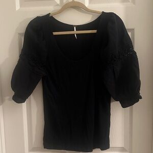 Free people Elegant Black Women's Top